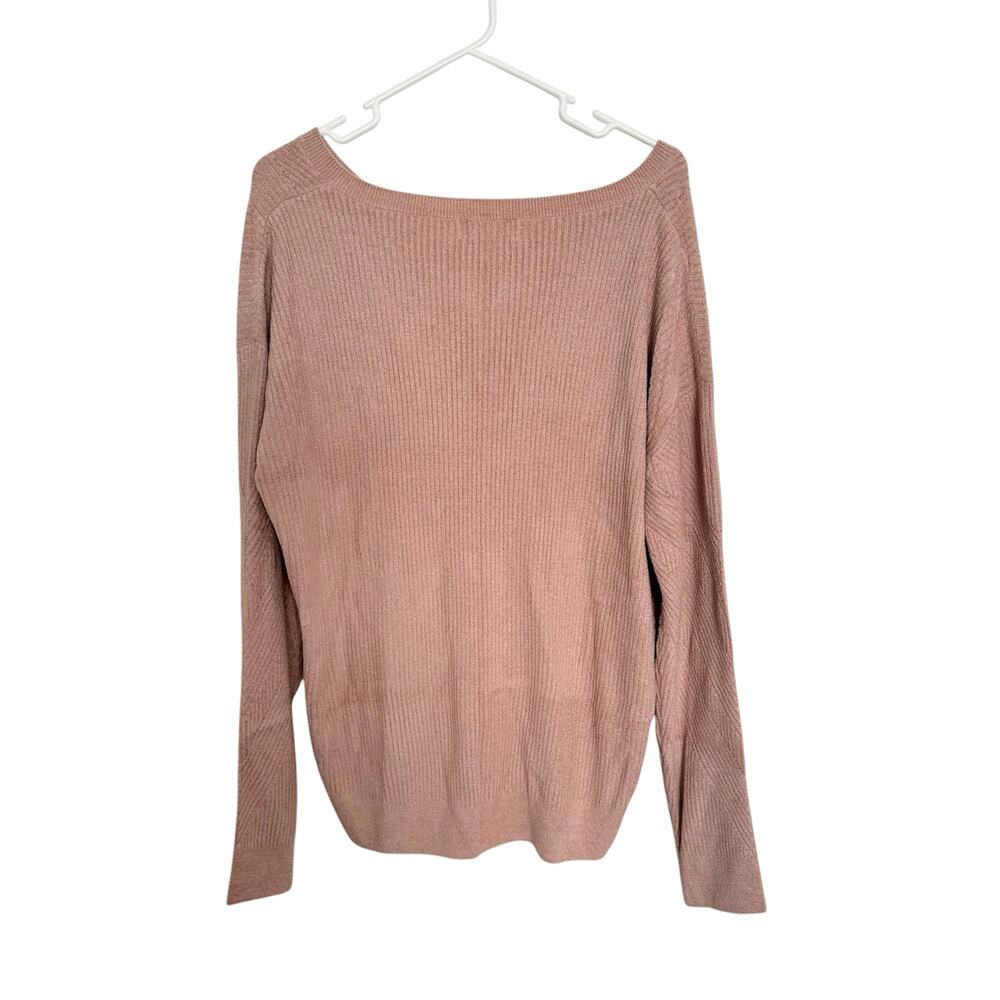 Barefoot Dreams Sweater Women’s Size XL Pink V-Neck Style #: BDWCU21118 - Picture 5 of 6